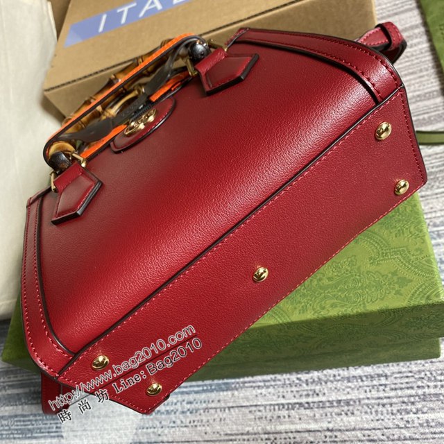 Gucci新款女包 古馳全皮手提肩背竹節包 Gucci迷你托特包 655661  ydg3306